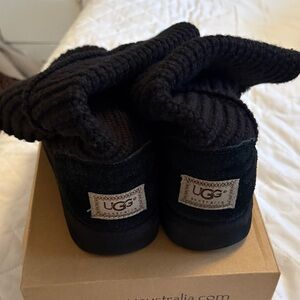 UGG Black crochet tall Knit boots